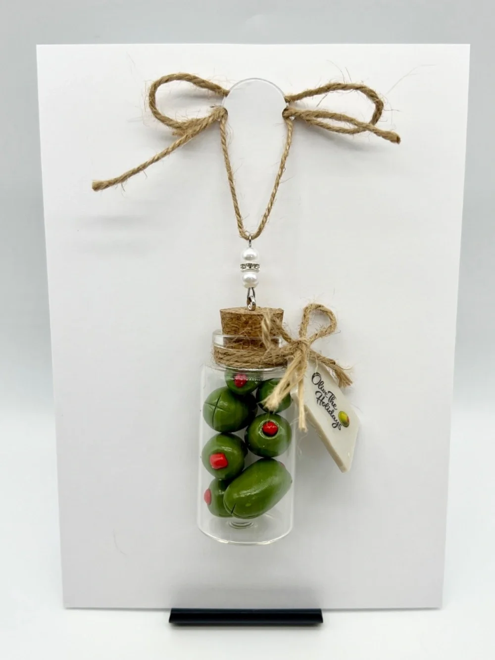 Olive The Holidays Photo Holder, Ornament & Gift Jar | Handmade Green Olive